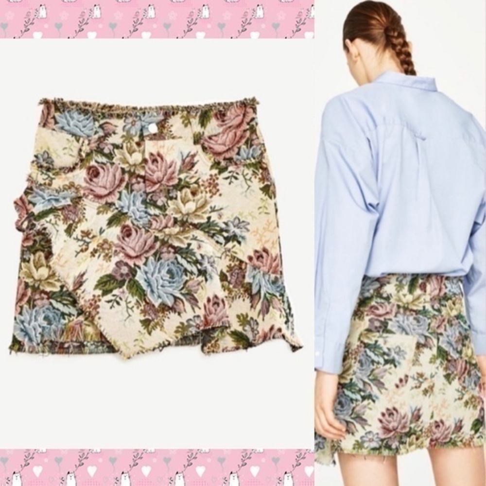 NWT ZARA Vintage style skirt size XS